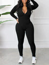 Zip-Front Ribbed Jumpsuit