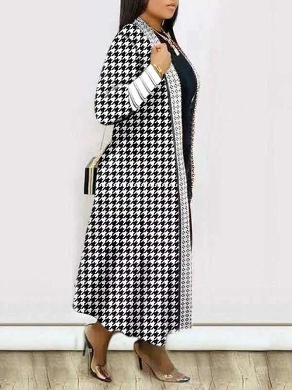 Printed Bishop-Sleeve Duster