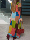 Colorblock Open-Front Cardigan