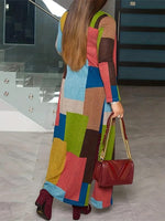 Colorblock Open-Front Cardigan