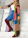 Colorblock Open-Front Cardigan